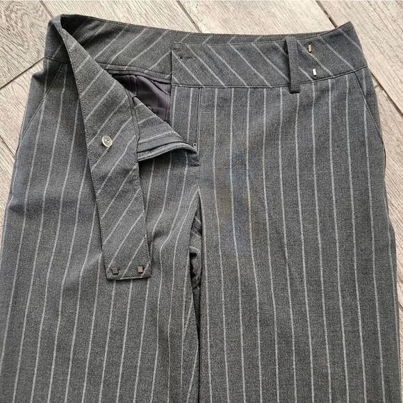 Apt. 9 Ava Stretch Gray Pin-Striped Capri Dress Pants Size 10 - Picture 6 of 8